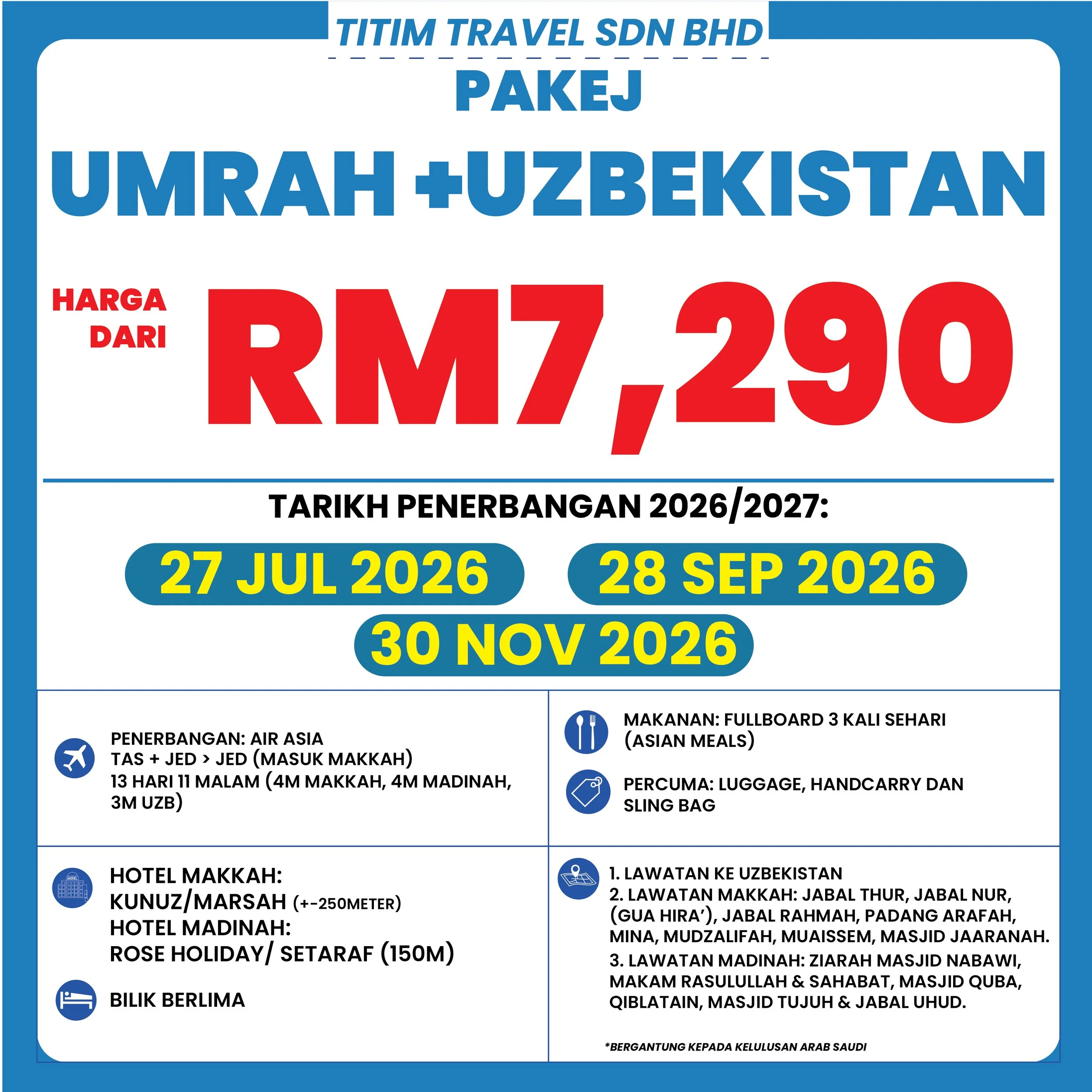 Pakej Umrah + Uzbekistan