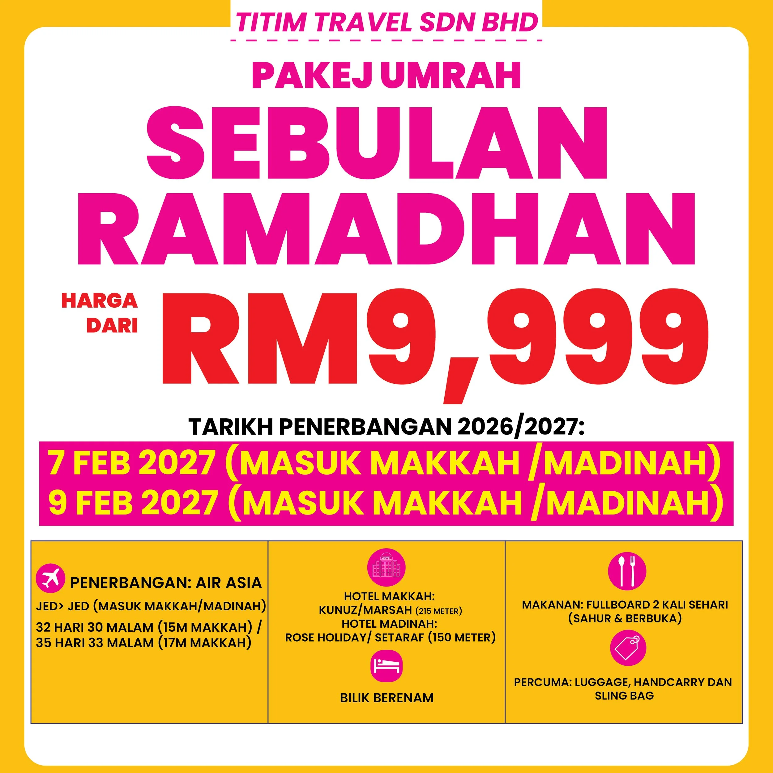 Pakej Umrah Sebulan Ramadhan