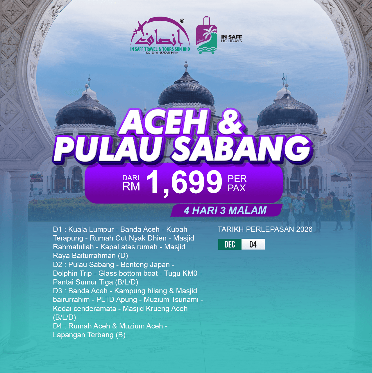 Aceh & Pulau Sabang 4 Hari 3 Malam