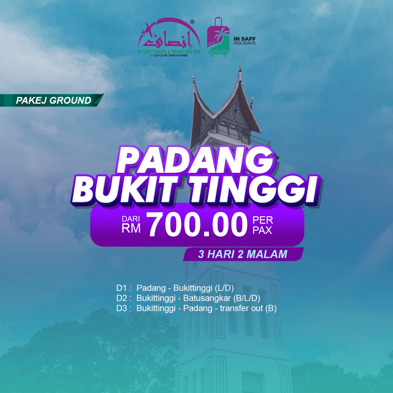 Padang & Bukit Tinggi 3 Hari 2 Malam