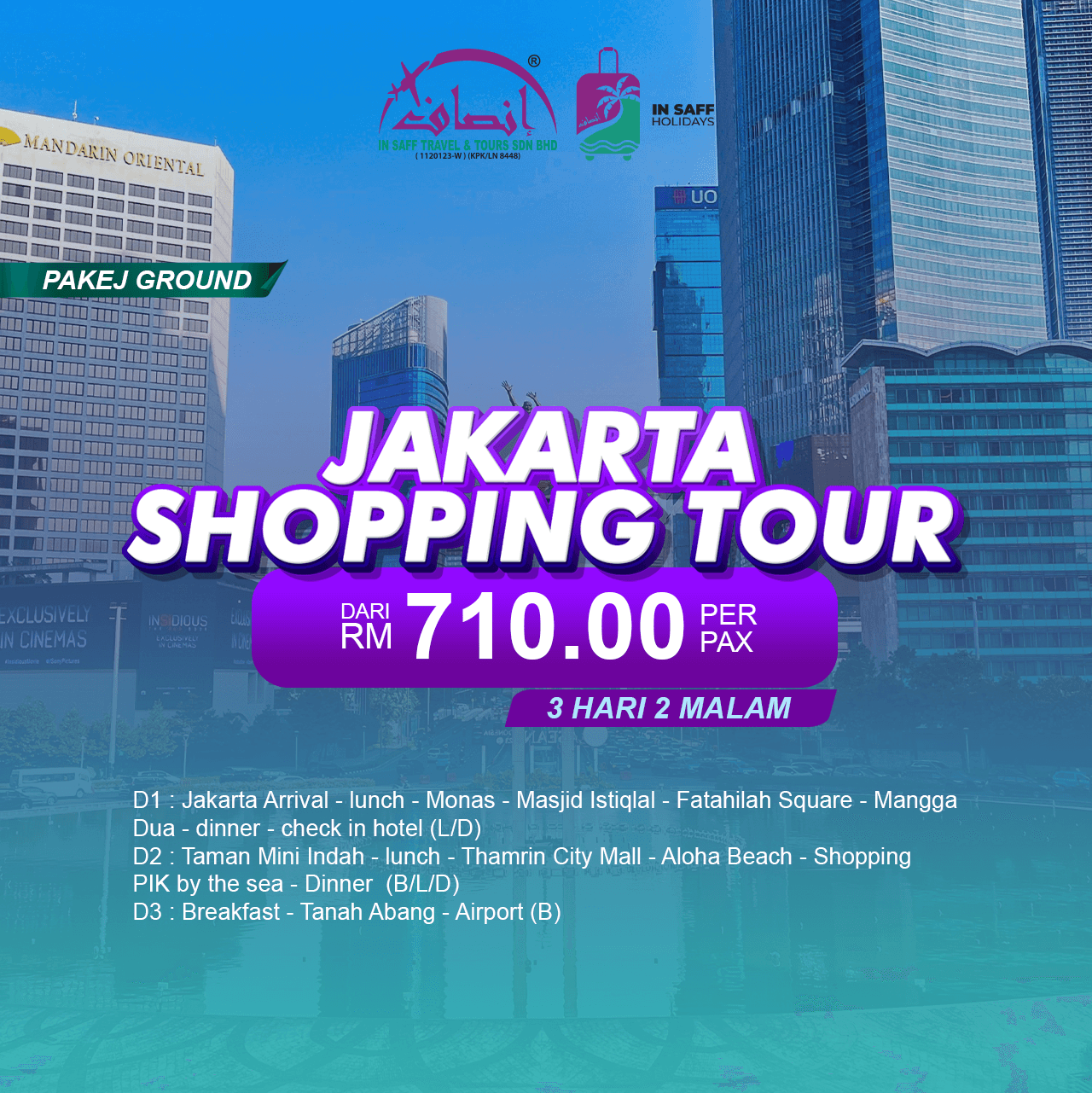 Jakarta Shopping Tour 3 Hari 2 Malam