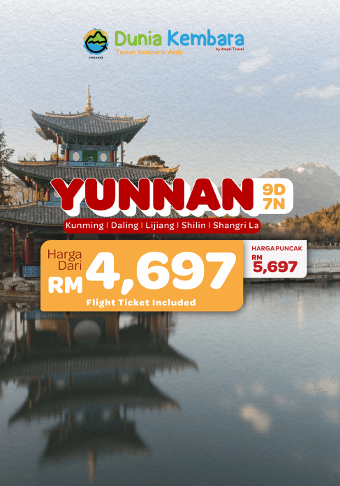 Yunnan 4 Wilayah β Kunming, Dali, Lijiang, Shilin & Shangri-La