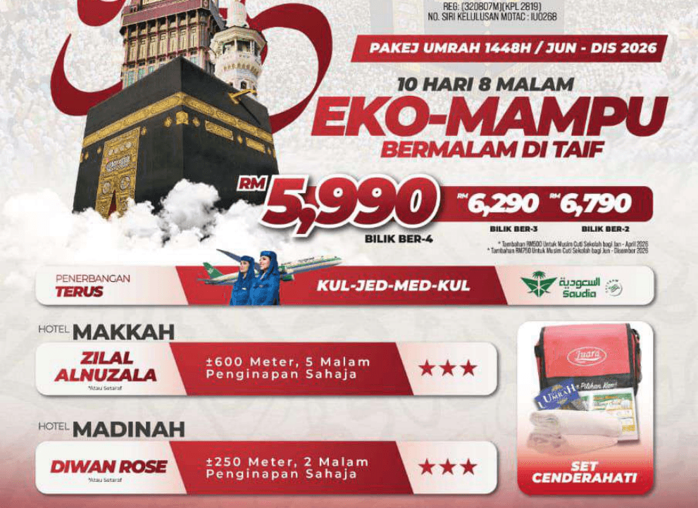 PAKEJ EKO MAMPU 10H8M (JUN-DIS 2026)