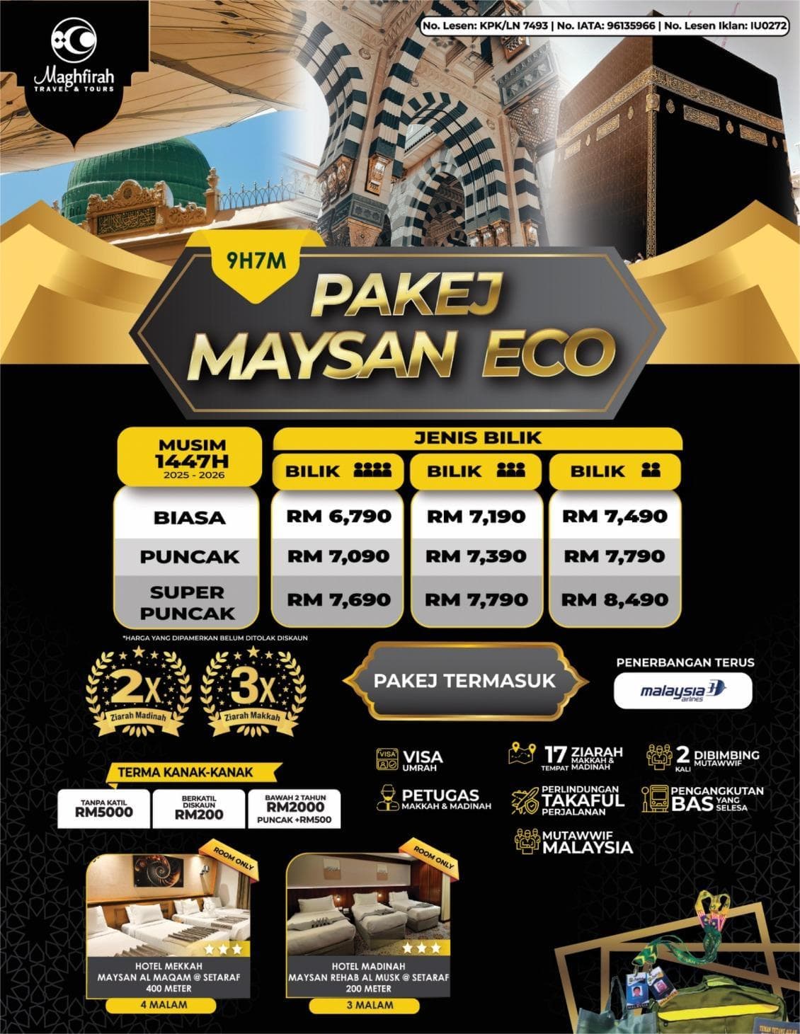 PAKEJ UMRAH MAYSAN ECO 9H7M (10-17 FEB 2026)